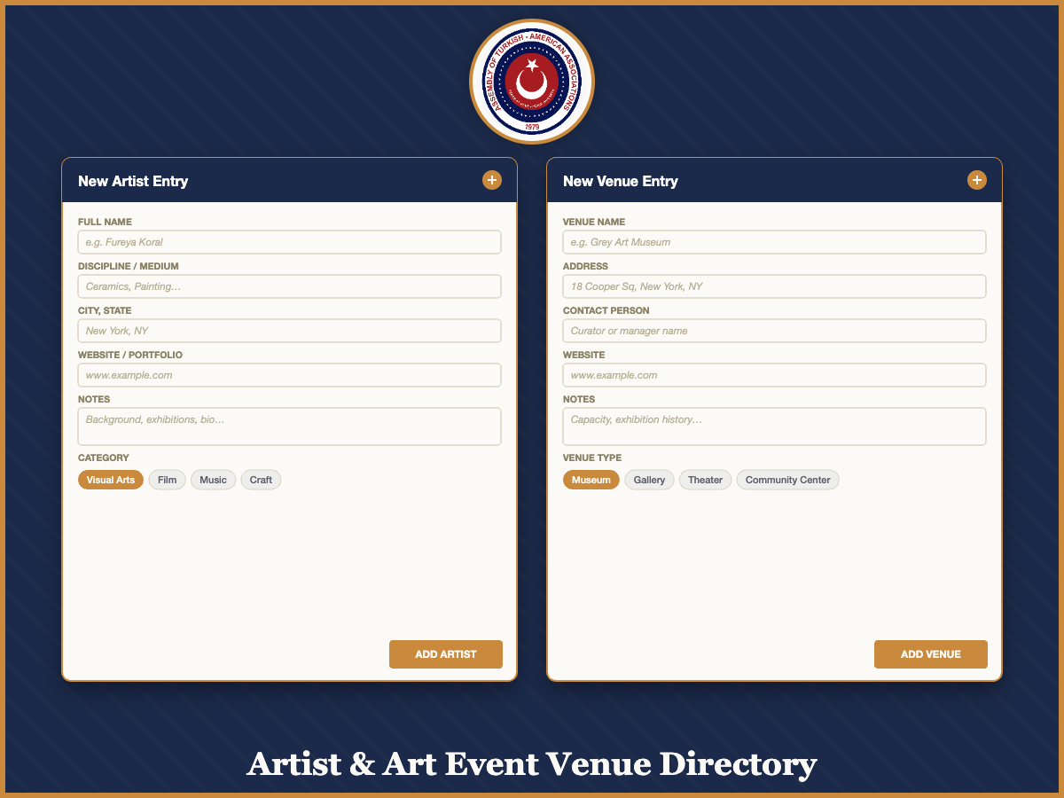 Building an Artist and Art Event Database